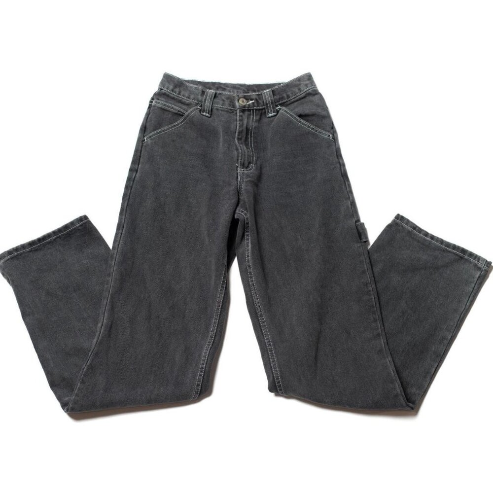 brandy melville wide leg baggy carpenter pants in ash